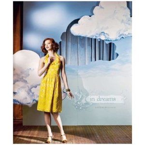 Lauren Moffatt Final Act Yellow Silk Halter Dress